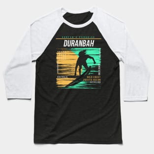 Retro Surfing Duranbah Gold Coast Australia // Vintage Surfer Beach // Surfer's Paradise Baseball T-Shirt